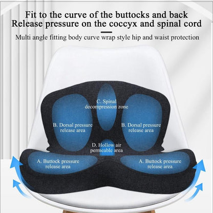 💎Non-Slip Memory Foam Seat Cushion – Prostate Pressure Relief, Sciatica Pain Relief, Breathable Mesh & Universal Fit for Car, Office & Wheelchair