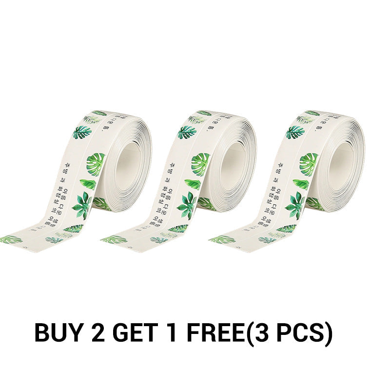 Bath Sealant Strip Self Adhesive 1/2/3 Rolls Caulk Tape White Waterproof Seal for Toilet Bathtub Shower Sink Wall Corner Kitchen with Sealing Tool 3.2m Length 38mm Width