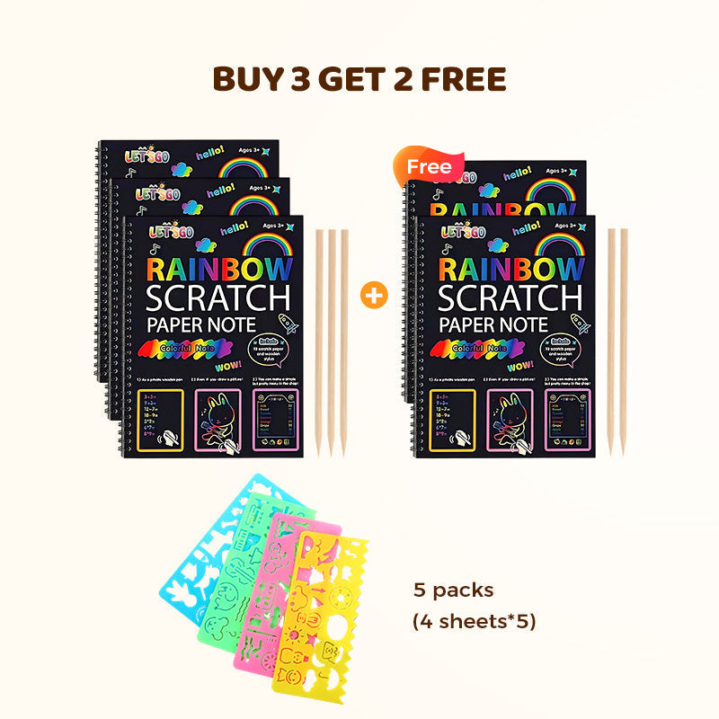 Creative Rainbow Scratch Art Notebook