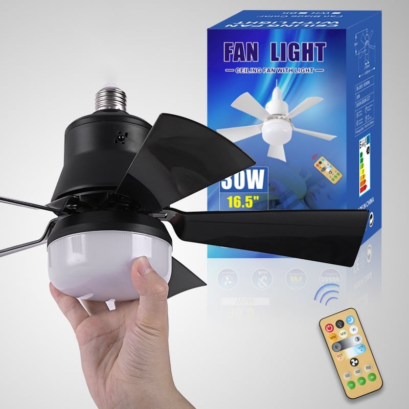 ❄️2-in-1 Portable Ceiling Fan & Light With Remote Control
