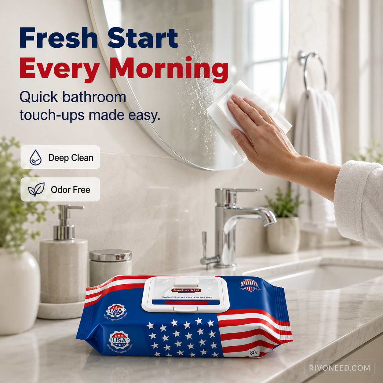 🪟✨ Flash Sale | Streak-Free Glass & Tile Cleaning Wipes | Water Spot & Grime Remover