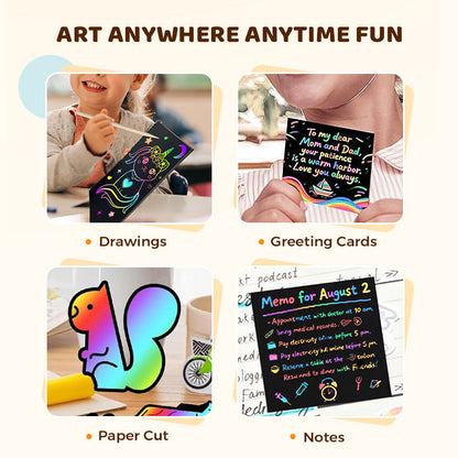 Creative Rainbow Scratch Art Notebook