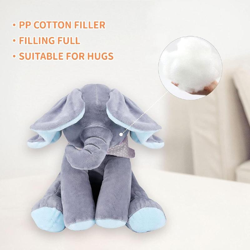 🐘🎶Peek-A-Boo Singing Elephant Plush Toy – Interactive Musical Stuffed Animal