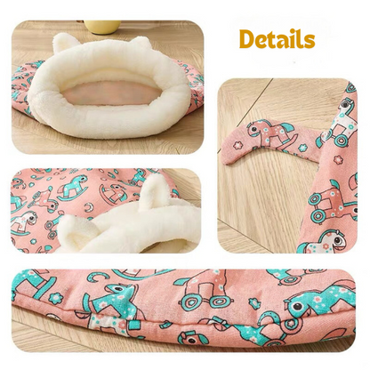 Cozy Pet Nest for Cats and Dogs - Plush & Machine Washable, Perfect for Your Pet's Comfort and Warmth
