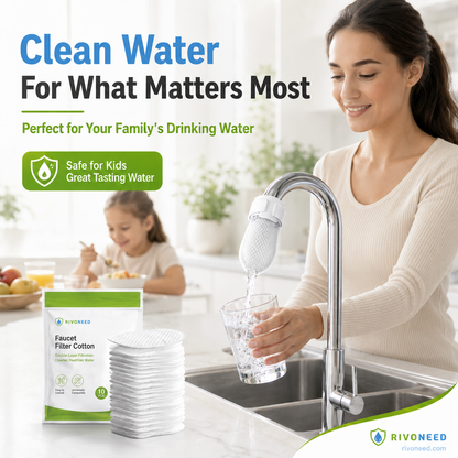 💥Anti-Splash Kitchen Faucet Cotton Filter for Sediment & Rust Removal