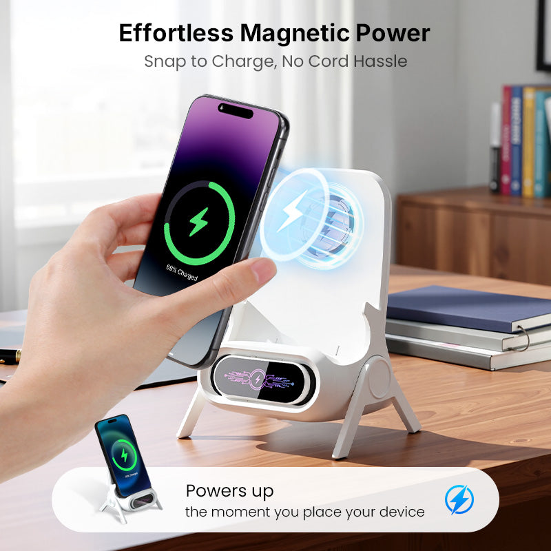🔥2025 Mini Chair Wireless Fast Charger Multifunctional Phone Holder — Adapts to All Phones