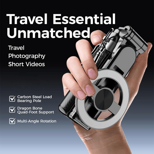 ✨4-in-1 Multifunctional magnetic selfie stick with 360° rotation