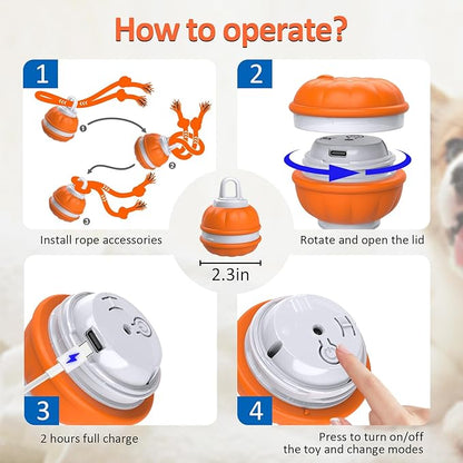 🏆 Hot Sale - 60% OFF ✨Smart Interactive Rolling Pet Ball with Bird Sounds