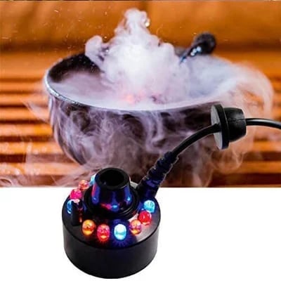 💨 12-LED Ultrasonic Mist Maker Fogger – Creates cool mist & colourful light – Perfect for humidifiers, fountains or Halloween decor – runs quietly in water 💧✨