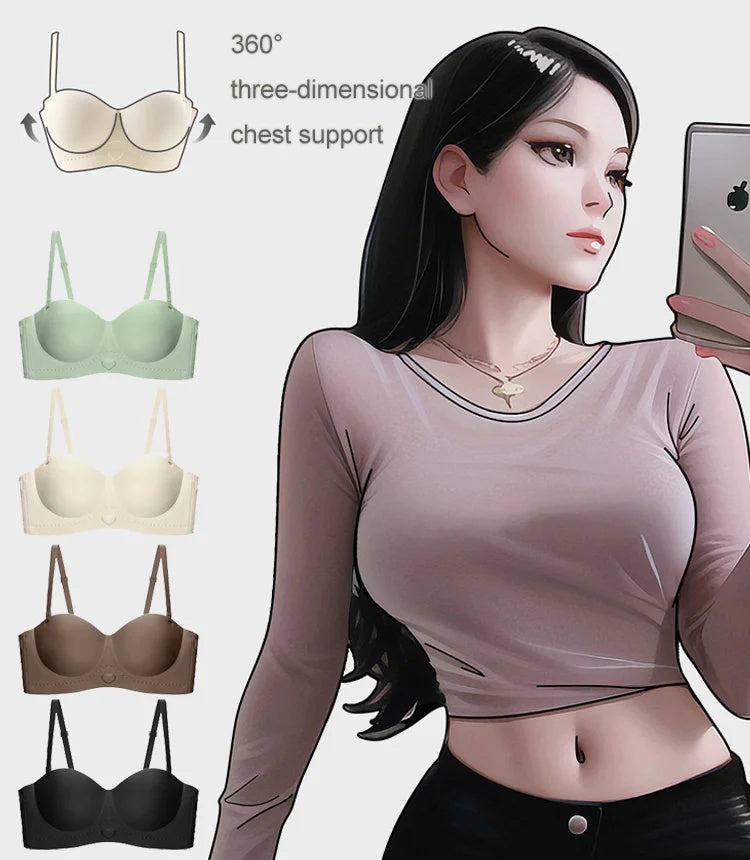 💃✨(Half Cup with Heart) Women's Seamless Underwear