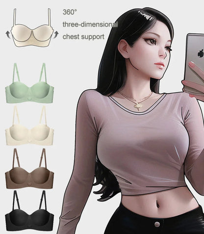 💃✨(Half Cup with Heart) Women's Seamless Underwear