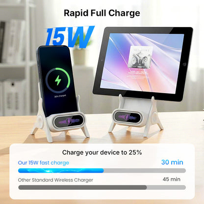 🔥2025 Mini Chair Wireless Fast Charger Multifunctional Phone Holder — Adapts to All Phones