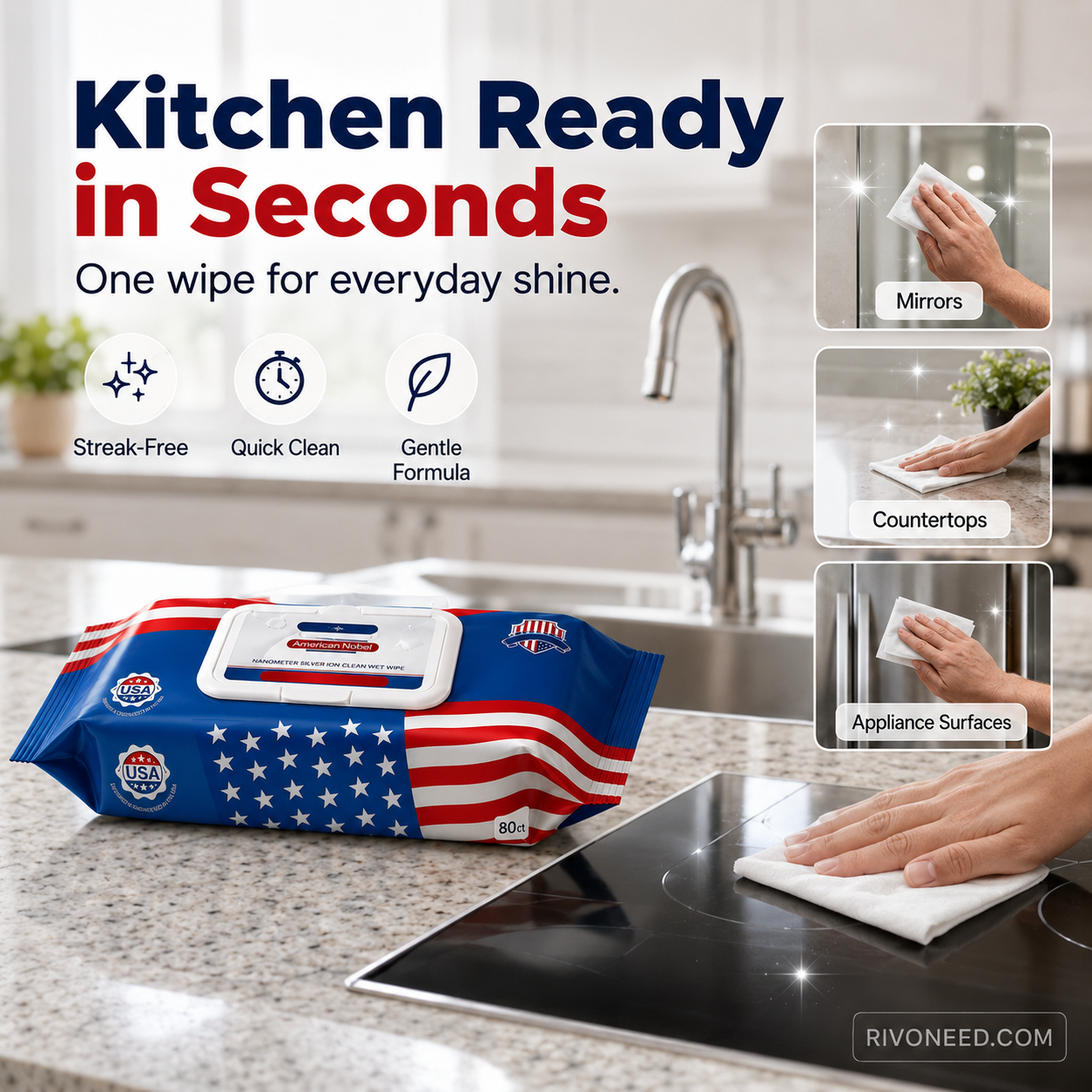 🪟✨ Flash Sale | Streak-Free Glass & Tile Cleaning Wipes | Water Spot & Grime Remover