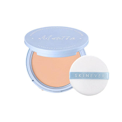 Matte Perfection Pressed Powder Foundation, Oil Control Long Lasting Face Setting Powder, Buildable Coverage Compact Powder