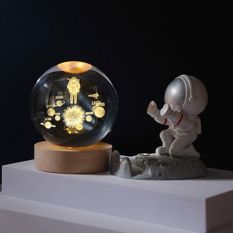 🥳2026 HOT SALE🥳💞50K+ SOLD!💫🌌 Bring the Galaxy into Your Room. 3D Crystal Ball Night Light – 50% OFF! ✨🌙