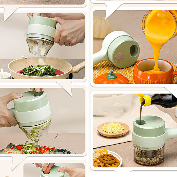 4‑in‑1 Handheld Electric Food Chopper