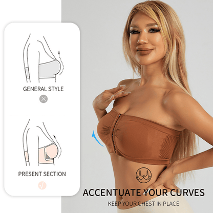 🎁Prime Day Sale 49% OFF🔥Plus Size Strapless Front Buckle Breathable Bra