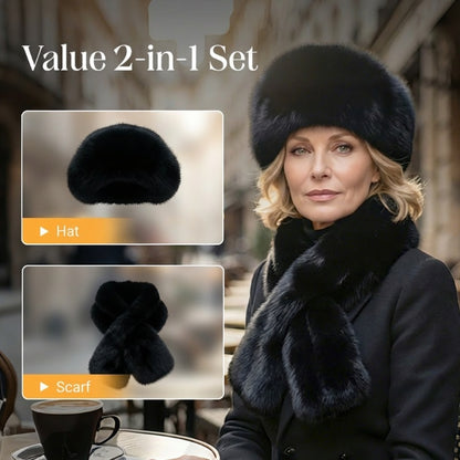 🔥Fluffy Fur Bucket Hat Warm Winter Hat + Free Matching Scarf