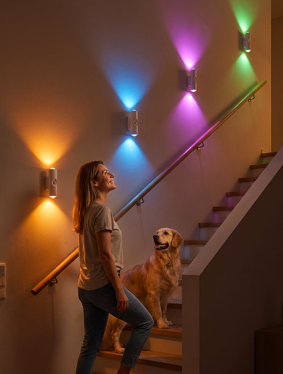 Motion light on a stairway