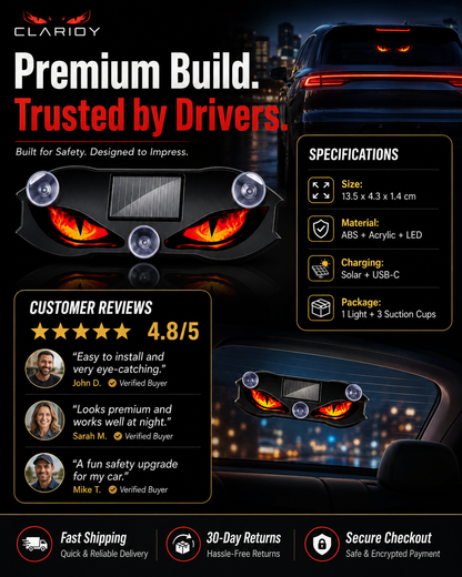 🚗🔆 Solar-Powered LED Car Warning Light – 50% OFF! Solar-powered, weatherproof, automatic activation at dark – for more safety on the roadside. 🔥🛡️