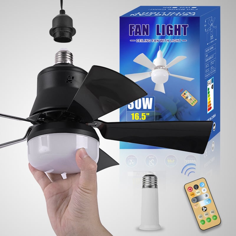 ❄️2-in-1 Portable Ceiling Fan & Light With Remote Control
