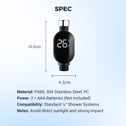 🌡️ Shower Thermometer - Instant Digital Display, Waterproof & Easy Install for Safe Bathing 👶📦