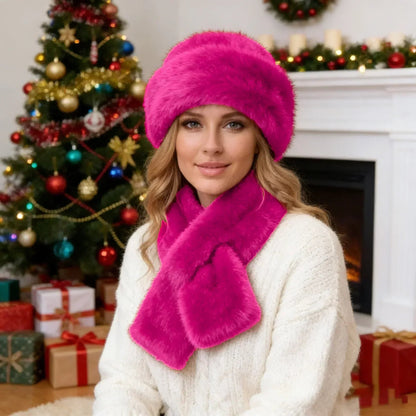🔥Fluffy Fur Bucket Hat Warm Winter Hat + Free Matching Scarf