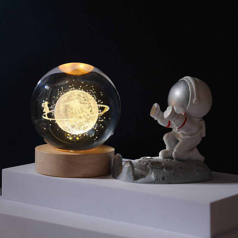 🥳2026 HOT SALE🥳💞50K+ SOLD!💫🌌 Bring the Galaxy into Your Room. 3D Crystal Ball Night Light – 50% OFF! ✨🌙