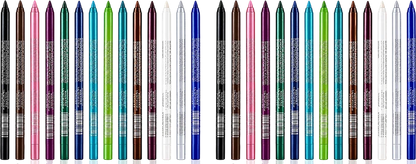 🌈14-Pack Waterproof Colored Gel Eyeliner Pencil – Metallic & Shimmer Finishes, Smudge-Proof（Pencil sharpener color is random）