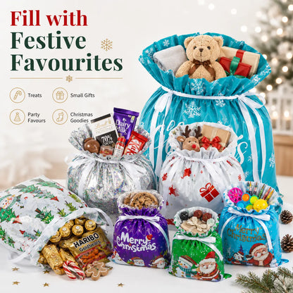 Ready for Christmas!🎅Drawstring Christmas Gift Bags (Biodegradable)