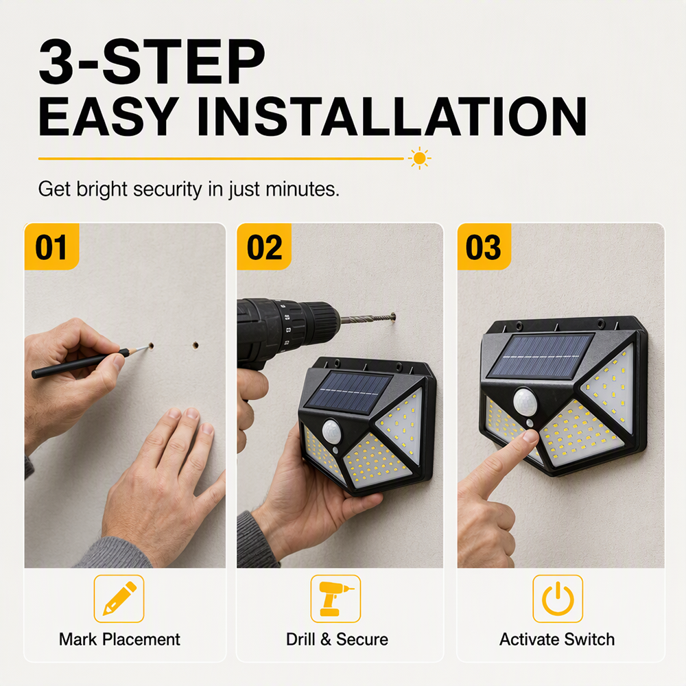 Motion Sensor Solar Lights – Bright Outdoor Lighting