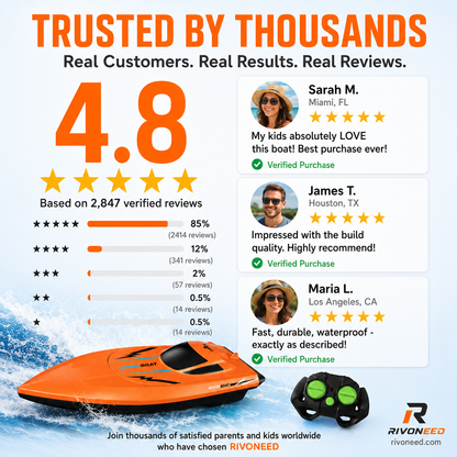 🎮 🚢 HALF PRICE! High-speed 2.4G RC boat with dual motors