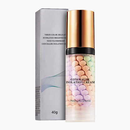 3-color Delicate Hydration Brighten Skin Tone Waterproof Concealer Isolation Cream