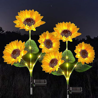 ☀️Sunflower Solar Lights – Auto On/Off, 14H Glow, IP65 Waterproof
