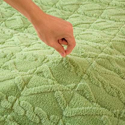 🛏️WARM FITTED BED SHEET - Brushed Flannel & Deep Pocket (Up to 40cm), Non-Slip Corners for All-Season Comfort