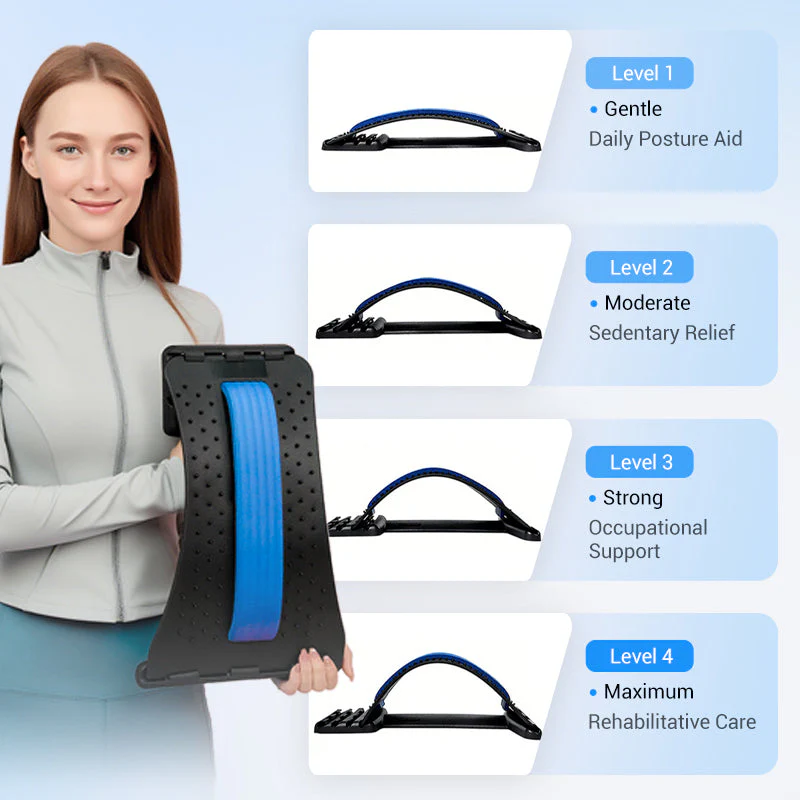 🧘‍♂️✨Magnetic Lumbar Stretcher – Acupressure Massage, Portable Design & Relieves Back Pain