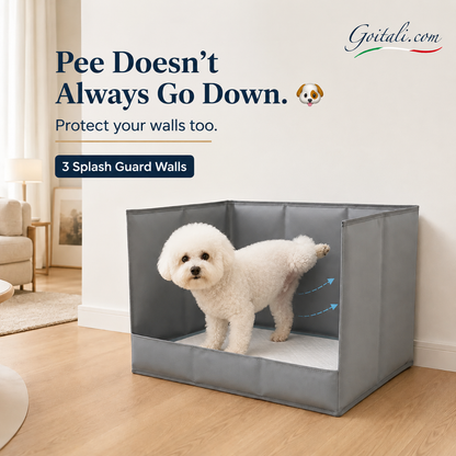 Foldable pet toilet Splash Guard - Protects Floors & Walls, Foldable, Space-Saving