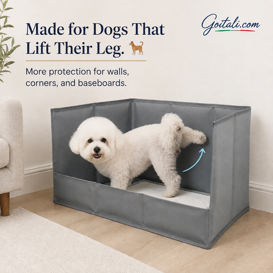 Foldable pet toilet Splash Guard - Protects Floors & Walls, Foldable, Space-Saving