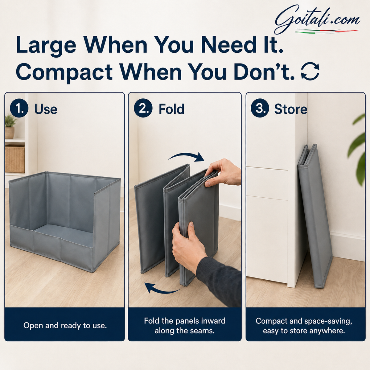 Foldable pet toilet Splash Guard - Protects Floors & Walls, Foldable, Space-Saving