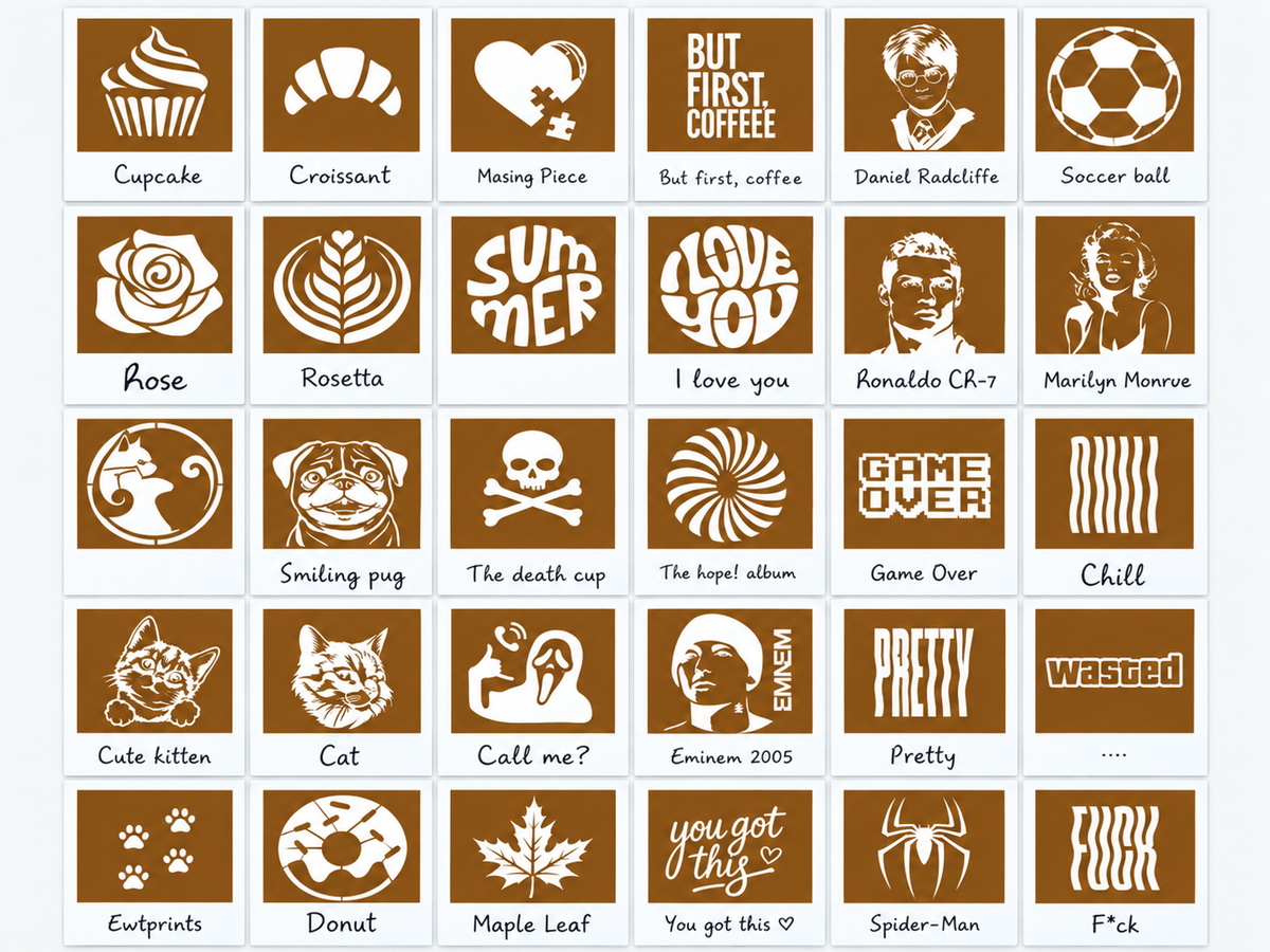 Retro Coffee Art Camera – Mechanical Latte Stencil Printer