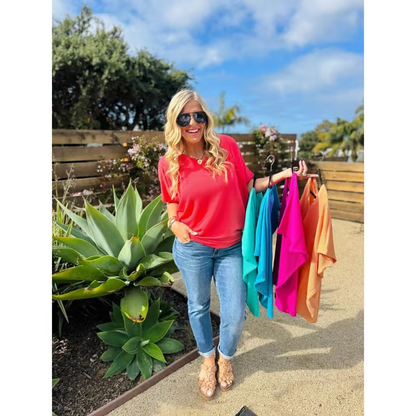 🌟SUMMER SALE 50% OFF💗Ultimate Comfort Style Women's V-Neck Summer T-Shirt