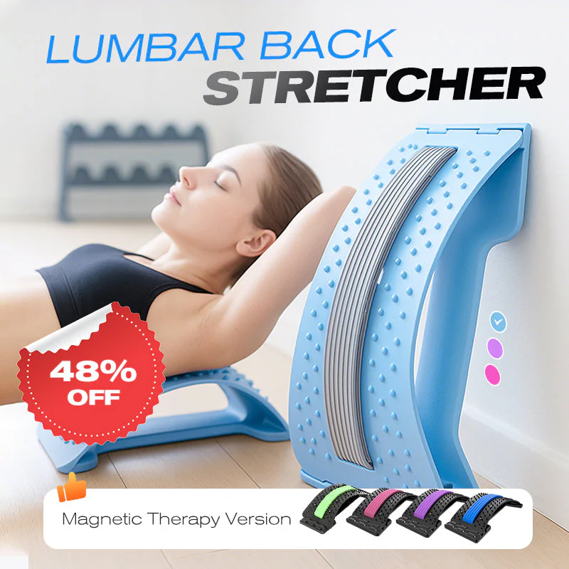 🧘‍♂️✨Magnetic Lumbar Stretcher – Acupressure Massage, Portable Design & Relieves Back Pain