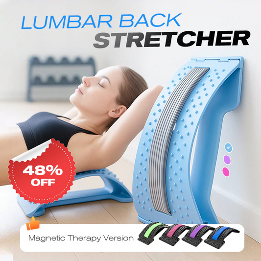 🧘‍♂️✨Magnetic Lumbar Stretcher – Acupressure Massage, Portable Design & Relieves Back Pain