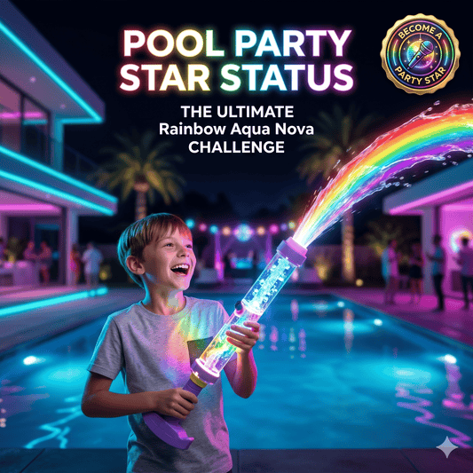 🌈 Bright rainbow LED water pistol | Summer fun that bursts into life as if by magic!