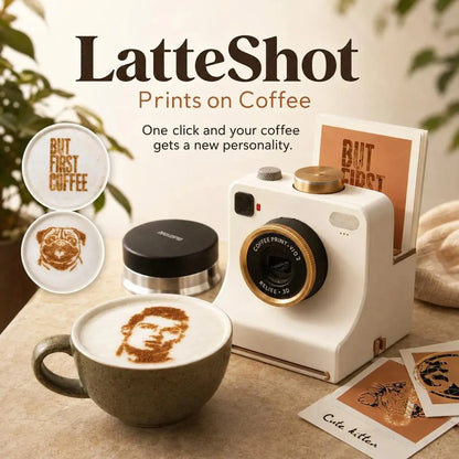 Retro Coffee Art Camera – Mechanical Latte Stencil Printer