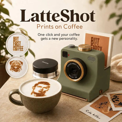 Retro Coffee Art Camera – Mechanical Latte Stencil Printer