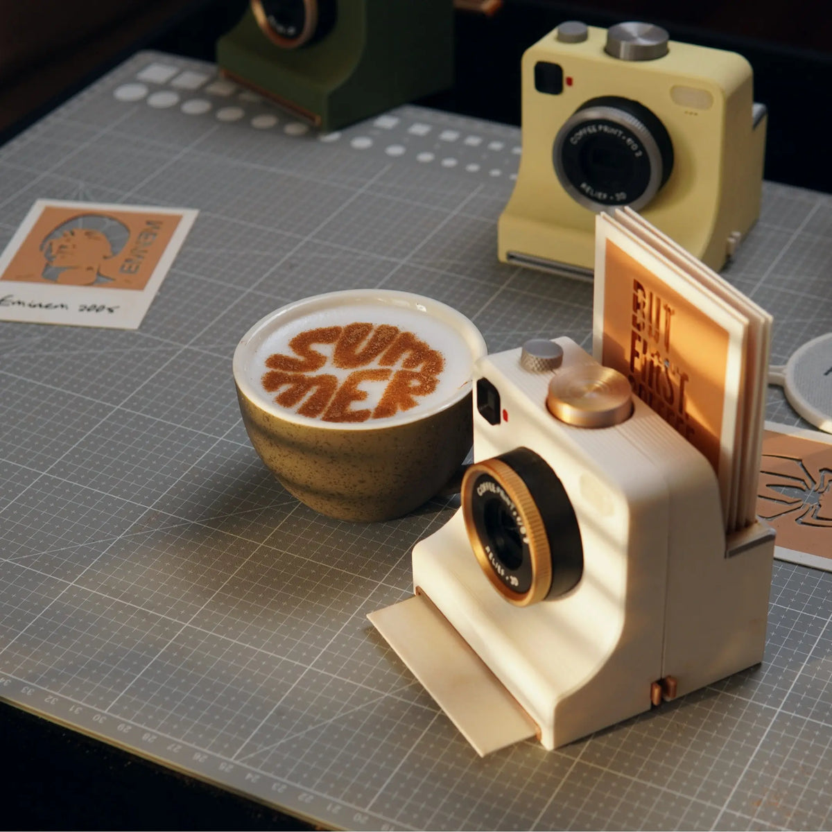 Retro Coffee Art Camera – Mechanical Latte Stencil Printer