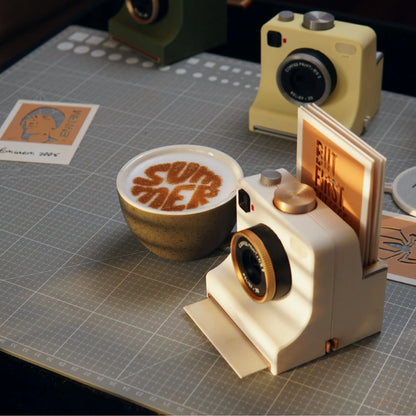Retro Coffee Art Camera – Mechanical Latte Stencil Printer