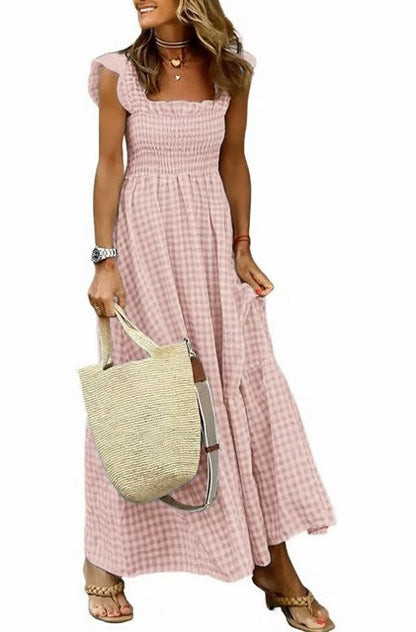💃Women's Vintage Plaid Clashing Dresses