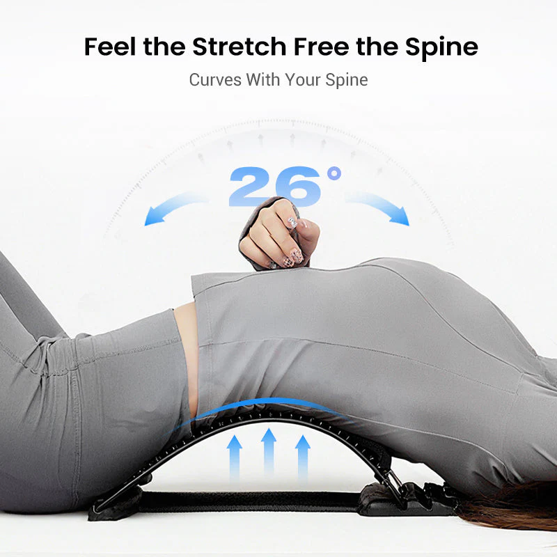 🧘‍♂️✨Magnetic Lumbar Stretcher – Acupressure Massage, Portable Design & Relieves Back Pain